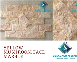 Yellow Mushroom Face Wall Panel From Vietnam