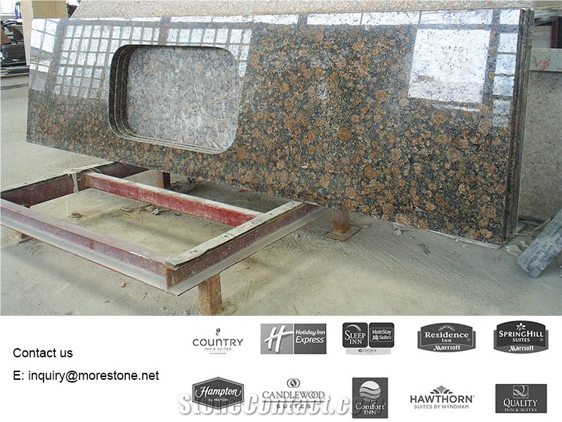 Granite Baltic Brown Prefab Kitchen Counter tops