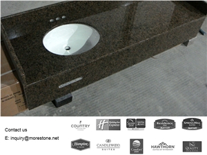Grannite Tropical Brown Bathroom Vanity tops