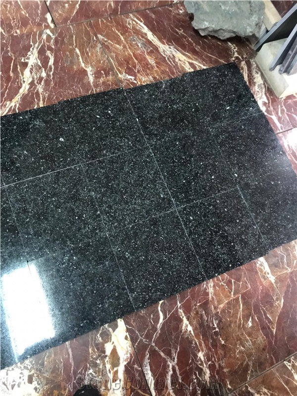 Black Quser Granite Tile, Granite Slab