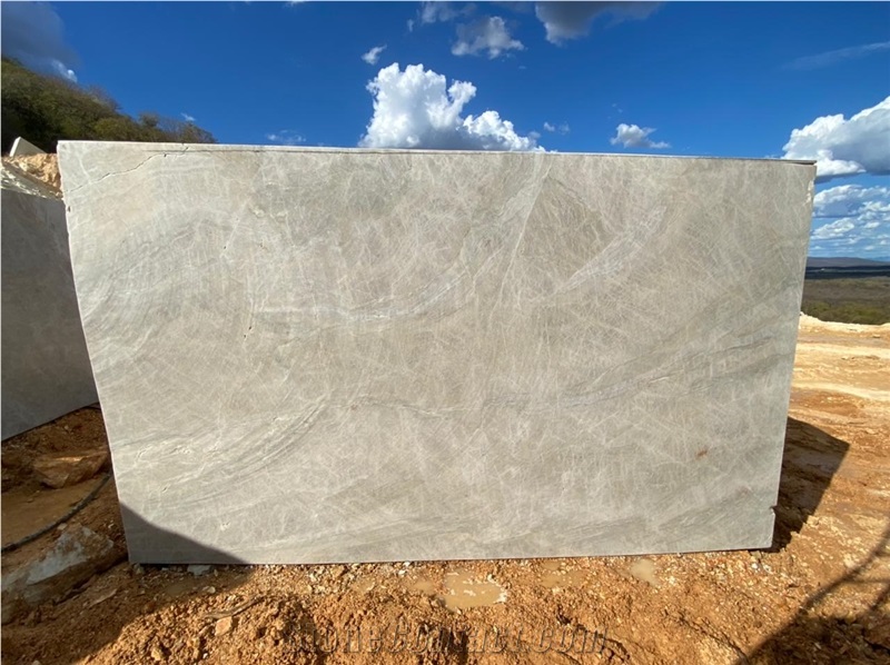 Montebello White Quartzite Blocks from Brazil