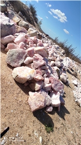 Scarlet Crystal Quartzite Rocks, Pieces and Small Boulders