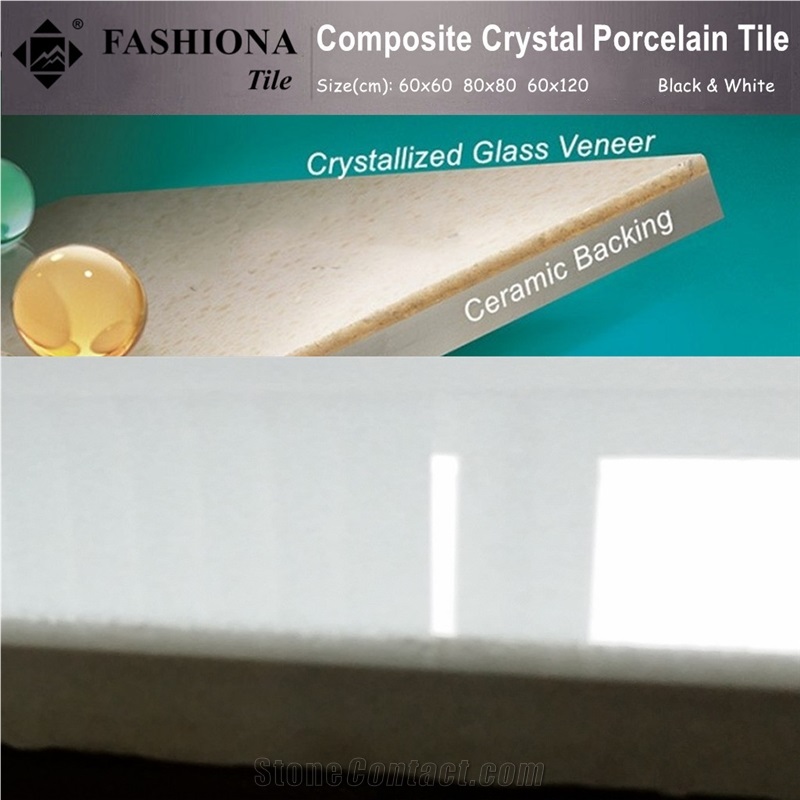Crystallized Thassos Glass Porcelain Tile