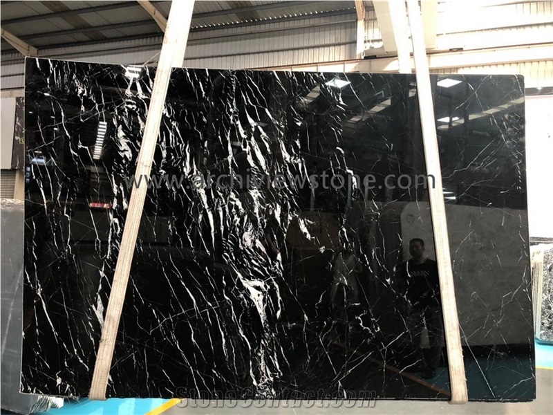 Froest Snow Marble Slab, Italy Black Marquina Slab Tile