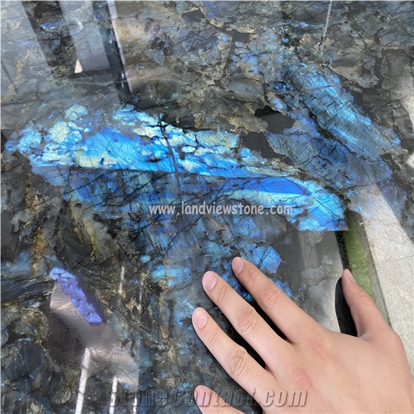 Lemurian Blue Granite Labradorite Blue Slabs For Kitchen