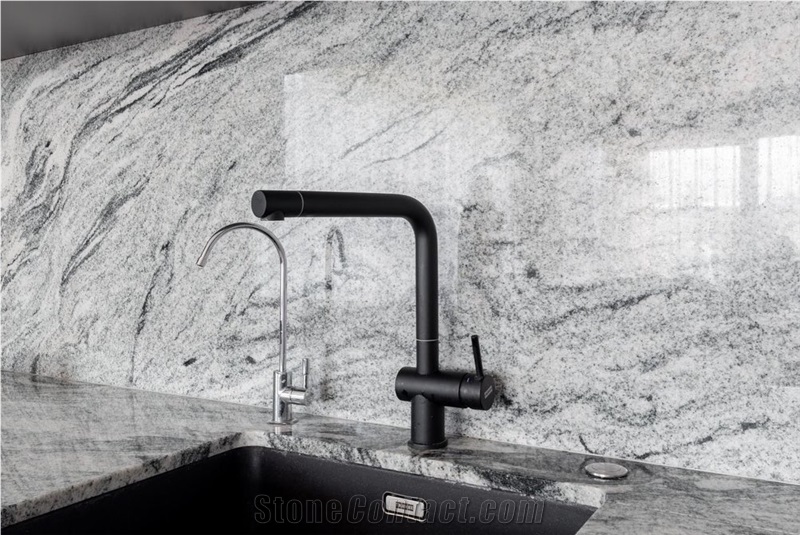 Granite Wiscount White 2cm kitchen countertop backsplash