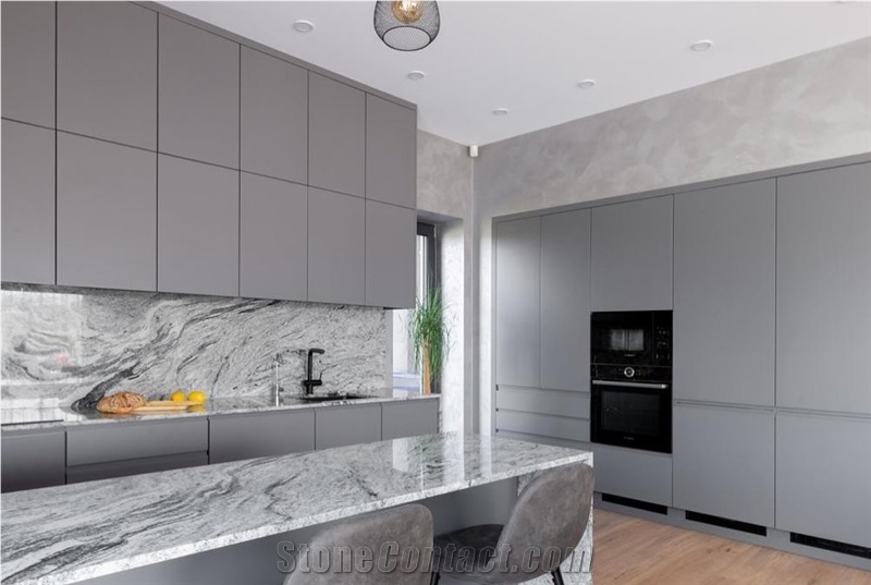 Granite Wiscount White 2cm kitchen countertop backsplash