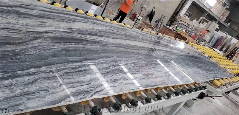 China Ya Bai Gray Abbott Grey Marble Slab For Countertop Use