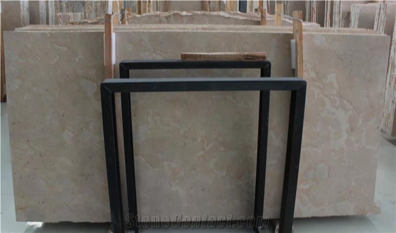 China Factory Wholesale Costom Tippy Beige Limestone Slabs