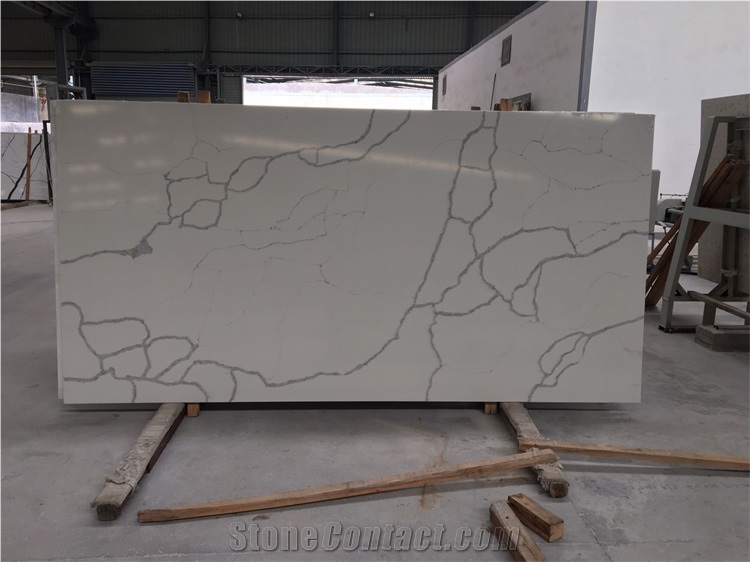 Artificial Quartz Marble Look Stone Engineered Stone Slab 