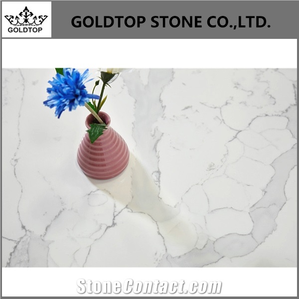 Calacatta Glossy Artificial Quartz Stone 