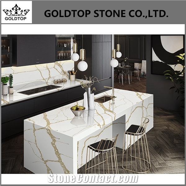 Man Made Stone Calacatta Gold Quartz Countertops