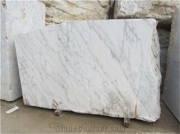 Chinese Marble Flooring White Marble Tiles with Grey Vein