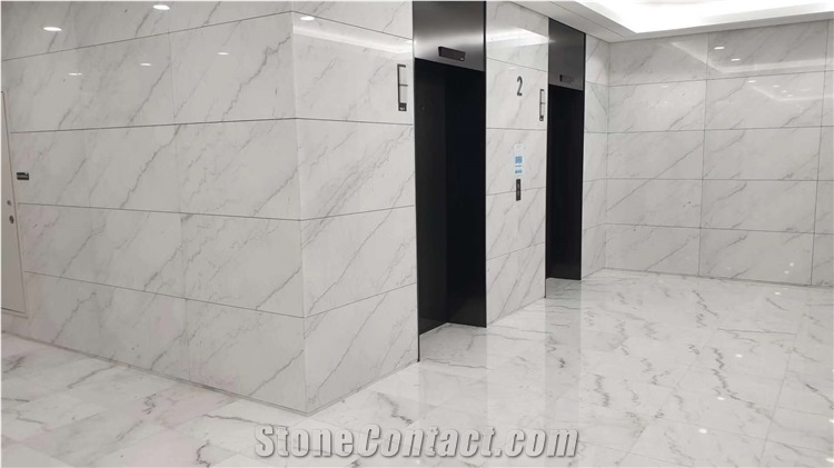 Natural Stone Chinese Marble Flooring White Marble Tiles