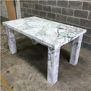 Naturall Super White Quartzite Table Home Hotel Bar Decor