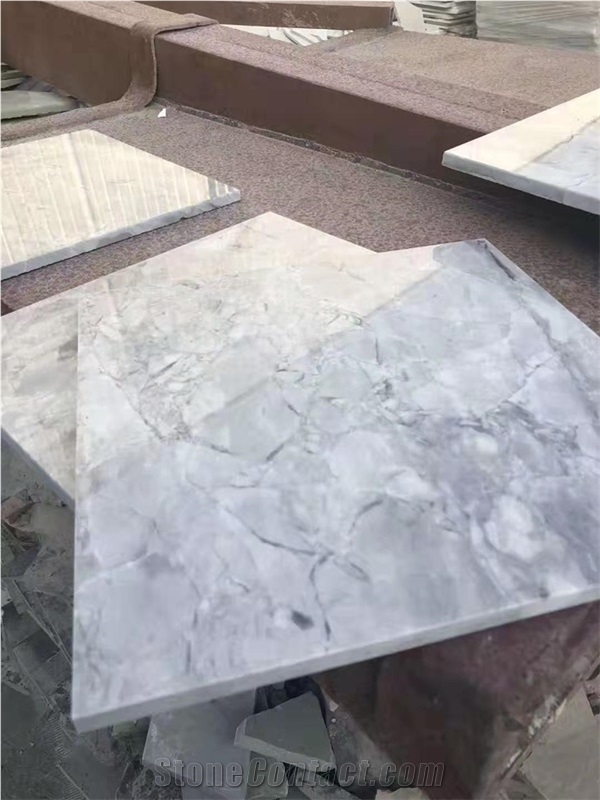 Naturall Super White Quartzite Table Home Hotel Bar Decor