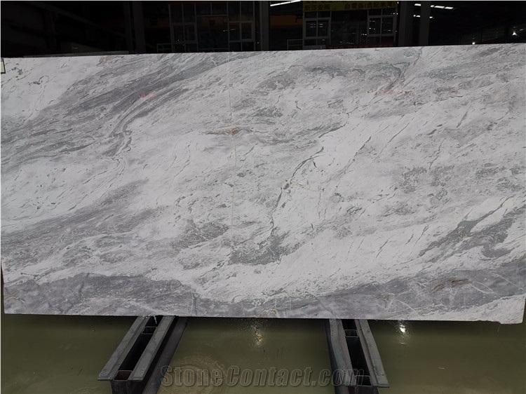 Orlando Gray Natural Marble Living Room Wall Background Use