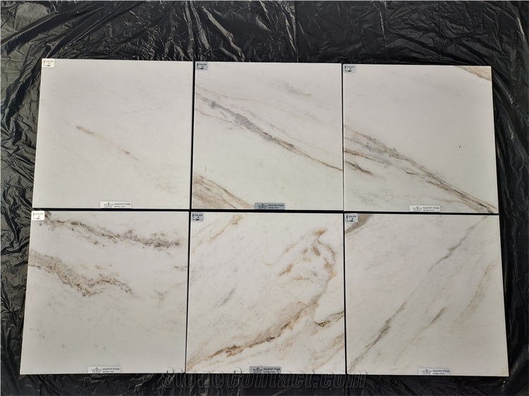 Polished Of Elba White Marble Used For Wall And Floor
