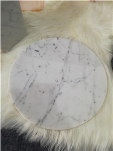 Carrara White Marble Stone Dinner Service Plate Food Dishes