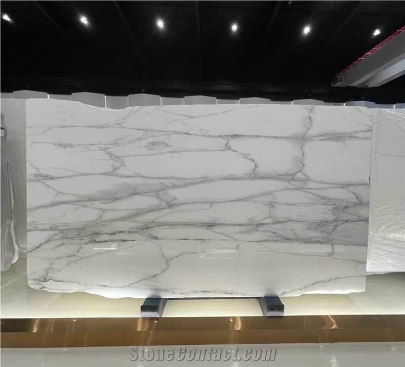 Super white Lincoln marble polished slabs