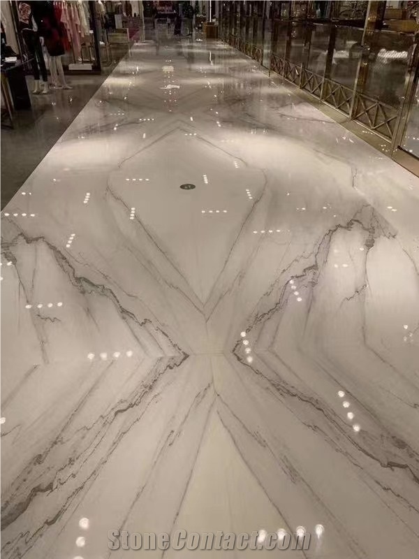 Super white Lincoln marble polished slabs