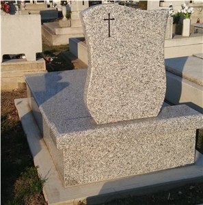 Grey Granite Monument, Double Gravestone