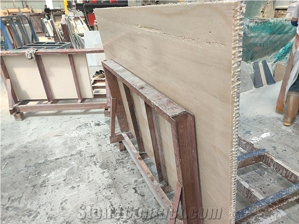 Beige Travertine Composite Aluminium Honeycomb Panels Tiles