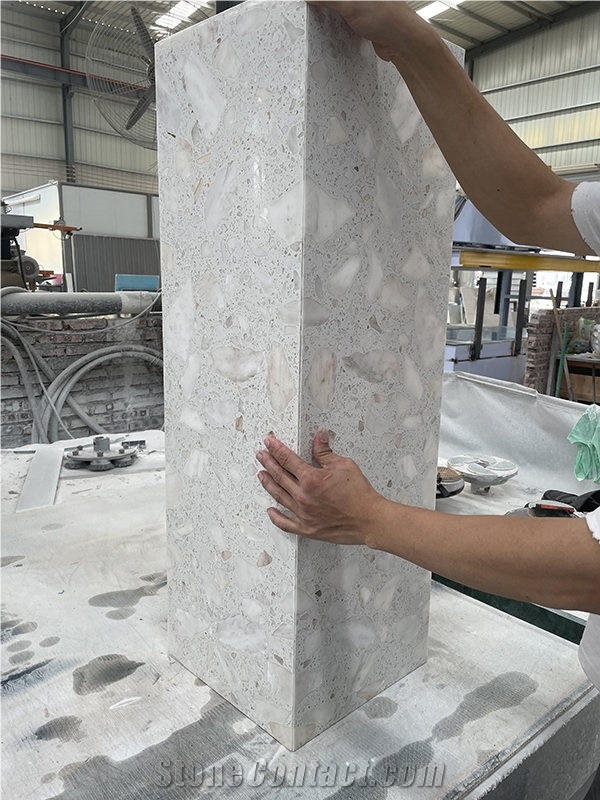 White Terrazzo Composite Acrylic Panel For Wall