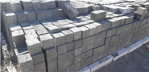Black basalt cobble stone
