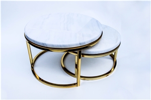 white marble tasting tray