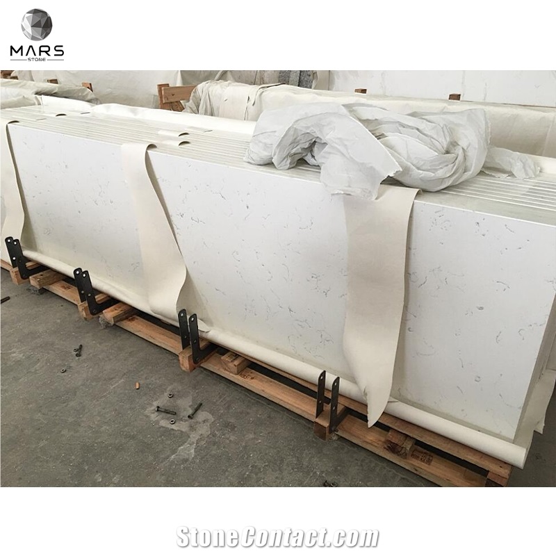 Engineered Carrara White Quartz Eased Polished Edges