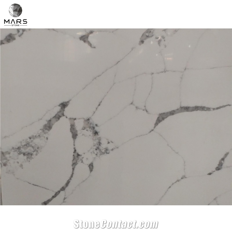 Hot Artificial Stone Clear Quartz Slab Price For Kitchen Top