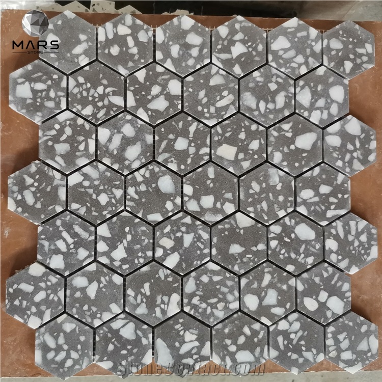 Hot Selling Cement Hexagon Terrazzo Mosaic Tiles