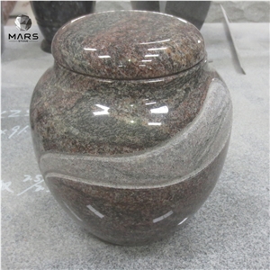 2021 Hot Round Shape Granite Ashes Urns For Funeral Usage