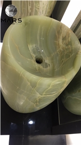 2021 Luxury Green Onyx Onyx Washbasin For Bathroom Sink
