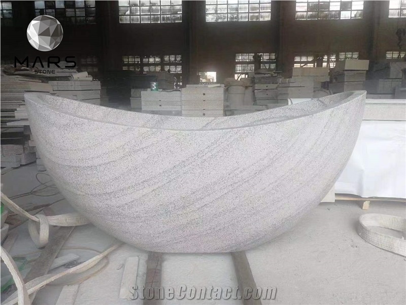 2021 Modern Design Irregular Sand Wave Granite Bathtub Price