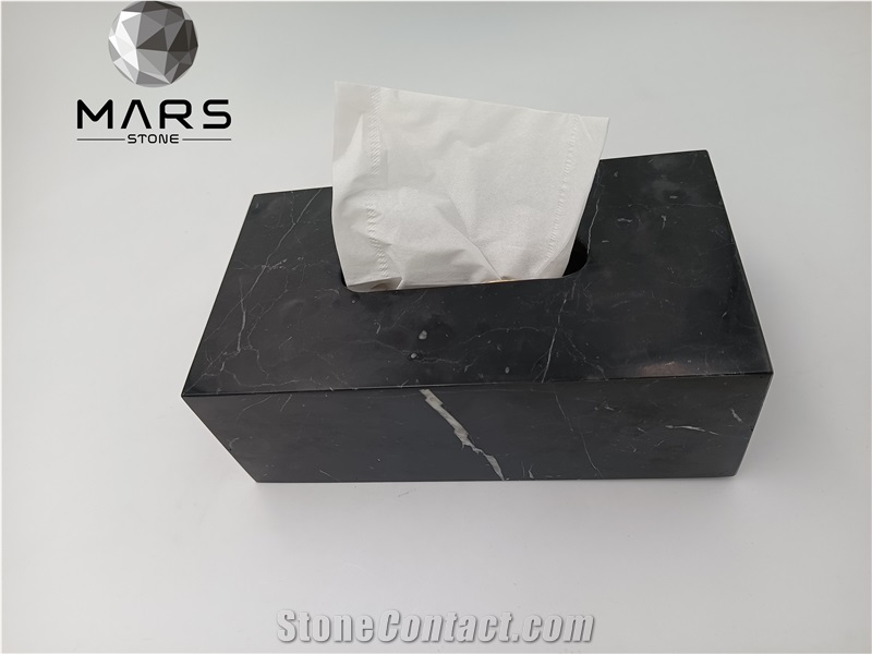 2021 Natural Marble Rectangle Tissue Box For Decoration