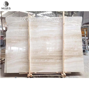 2021 New Polished Filled Holes Super White Travertine Tiles