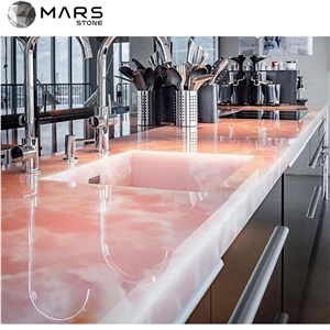 2021 Popular Luxury Natural Pink Onyx For countertops
