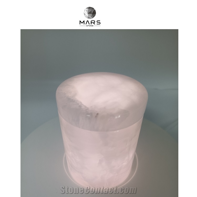 Amazon Hot Pink Onyx Back Lit Translucent Pink Candle Jar