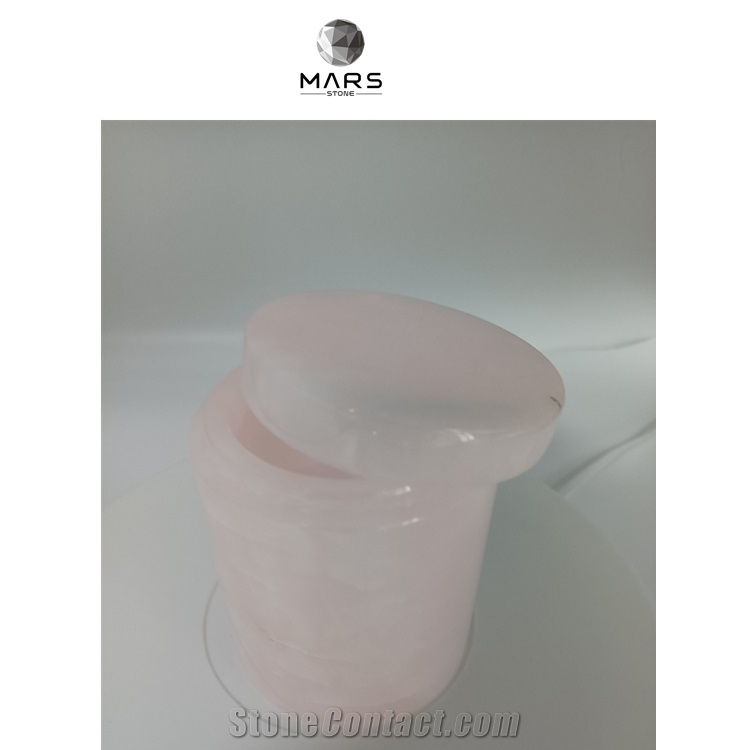 Amazon Hot Pink Onyx Back Lit Translucent Pink Candle Jar