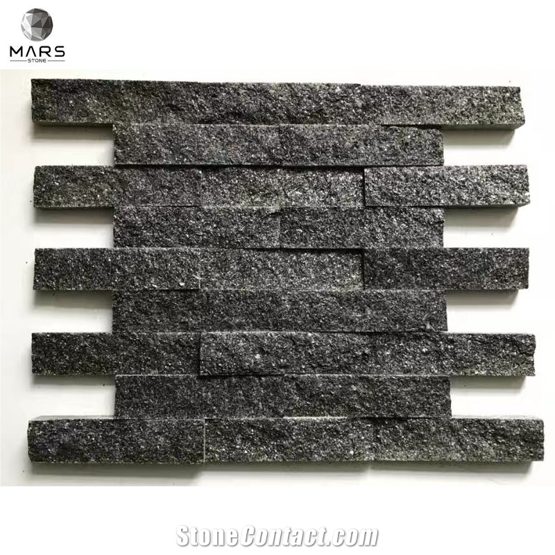 Black Color Sand Natural Stone Tiles Price For Wall Cladding