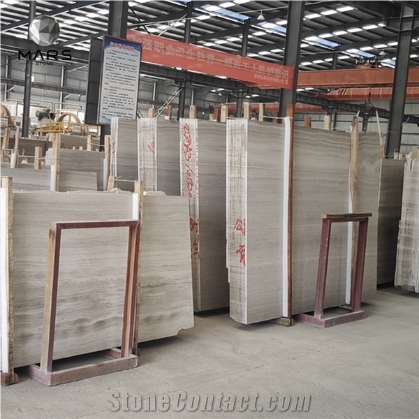 Cheap China White Wooden Marble Chenille Marmol Blanco Stone