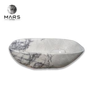 Cheap Grey Marble Glaze Surface Oval Shape Whirlpoor Bathtub