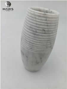 China Classic Style Customized Logo Marble Stone Flower Vase