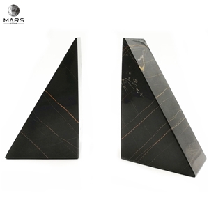 Design Customizable Marble Bookends Triangular Stand Holder