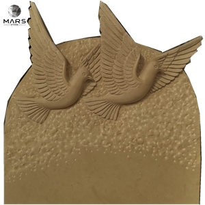 European Design Ocean Beige Marble Gravestone Factory