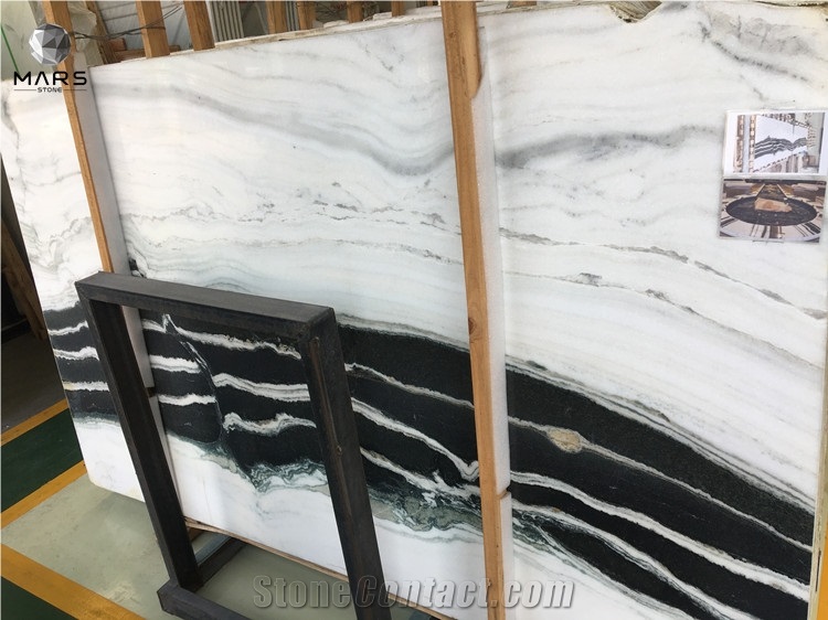 Factory Price Panda White Marble Stone Table And Stools