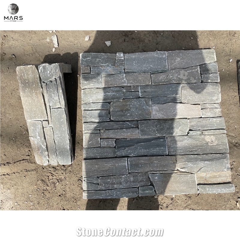 Grey Cement Culture Stone Veneer Tiles Exterior Wall Stone