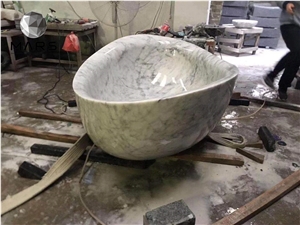 Hot Natural Stone Freestanding China Panda Marble Bathtub